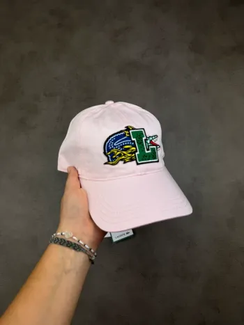 Casquette Lacoste Rose Pale Logo brodé Neuve