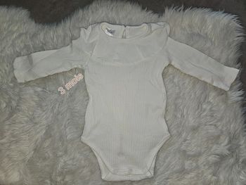 Barboteuse blanche bébé - Taille 60 cm (3 mois) NEUVE