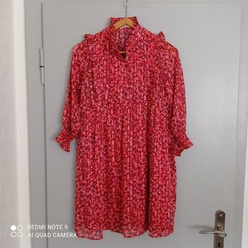 Robe rouge à fleurs t36/38