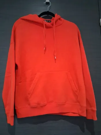 Sweat capuche rouge xs