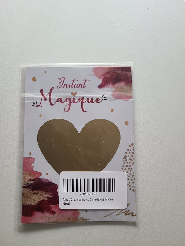 Carte à gratter- Annonce