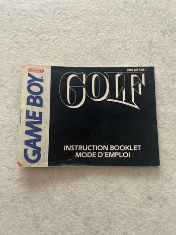 Notice Nintendo Game Boy Golf FAH-1