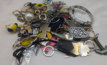 Retro random keychain