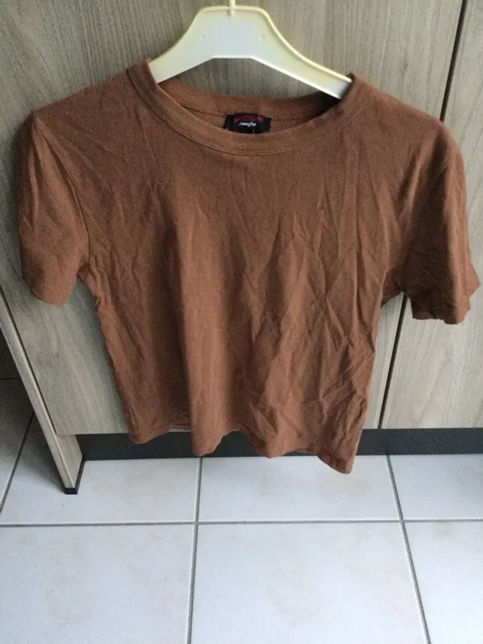 T shirt marron taille xs