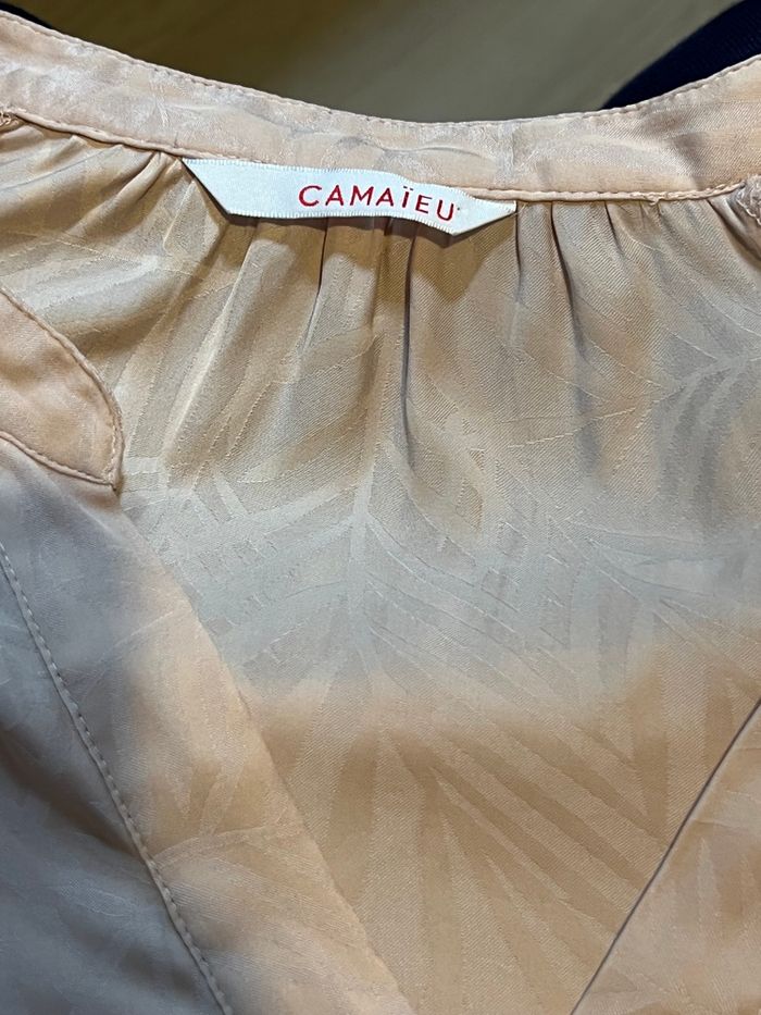 Chemise beige abricot M - photo numéro 10