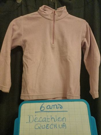 Polaire qu'es hua 6 ans rose