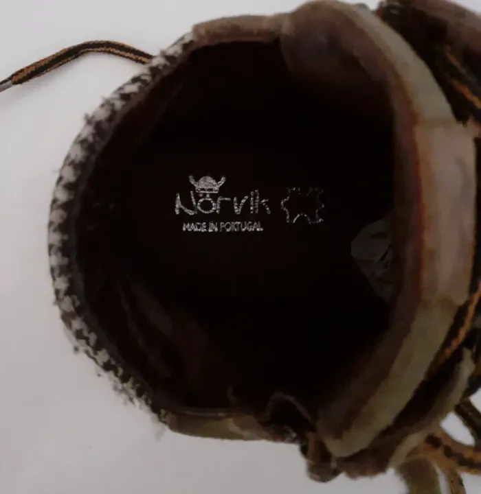 Chaussures montantes en cuir double fermeture marron cognac Nörvik 33 - photo numéro 6