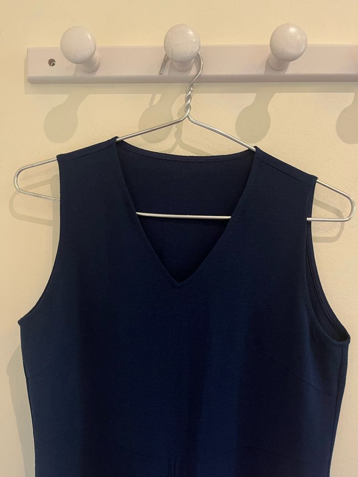 Robe longue sans manches bleu marine taille M - photo numéro 7