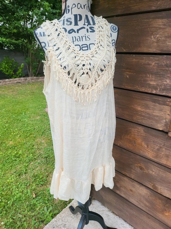Robe de plage macramé hippie bohème festival 46