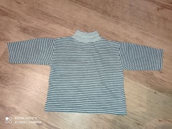 Sous pull col roulé mixte, taille 3 mois