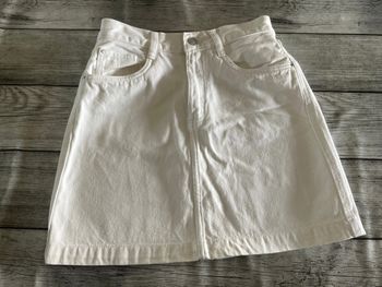 Jupe en jean blanc cassé Camaïeu taille 36