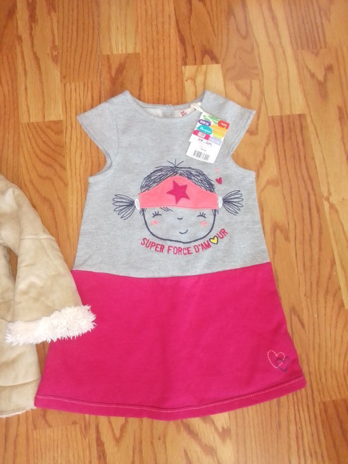 Lot 18 mois Neuf manteau mi saison/robe DPAM - photo numéro 3