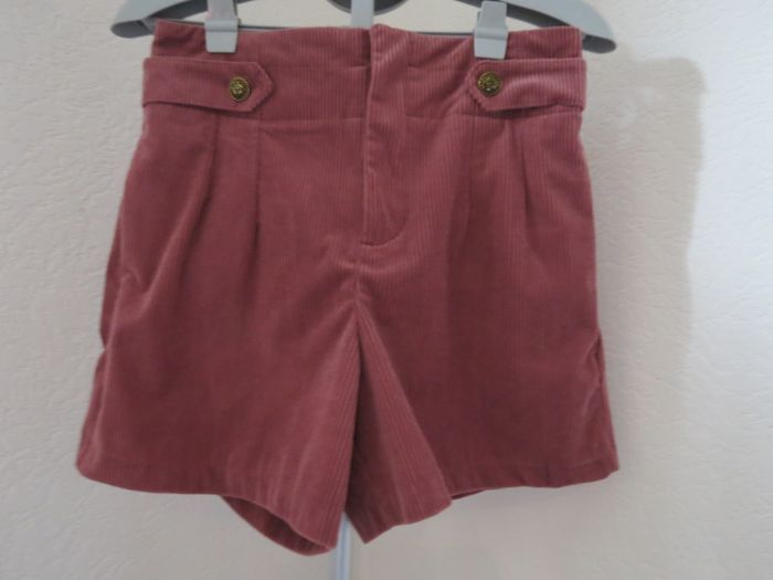 short velours côtelé rose 🌸 artlove paris – t40