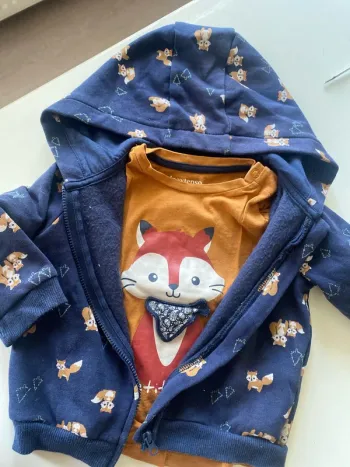Veste avec t shirt manche longue