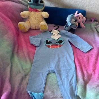 Grenouillere pyjama stitch mixte 9 mois disney baby neuf