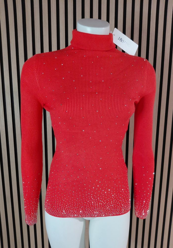 Superbe pull à col roulé corail J&H 😍 - photo numéro 5
