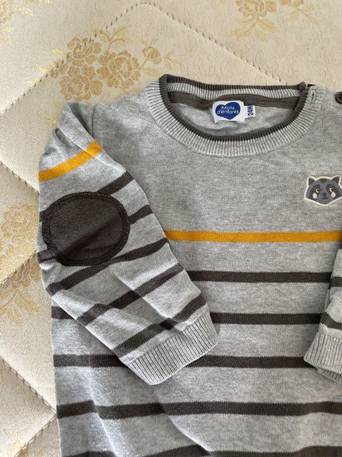 Pull rayé gris - photo numéro 2