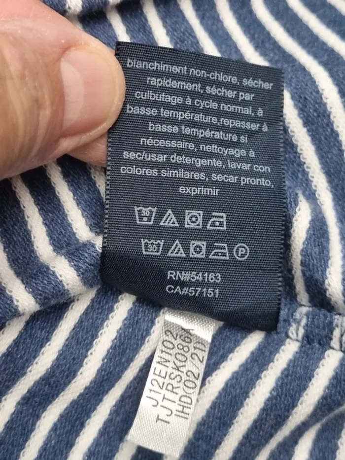 Veste officier rayée bleu et blanc Tommy Hilfiger – Taille L Femme (mesures en photos) - photo numéro 6