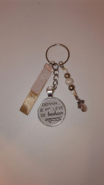 Cadeau pensées positives, porte clé message bijoux de sac bonheur
