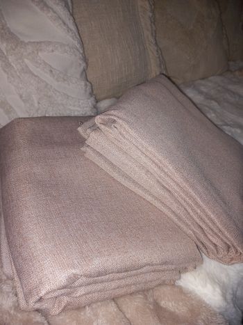 Double rideau occultant beige