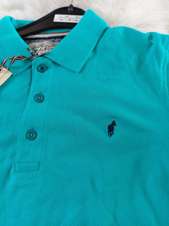 Neuf gentleman farmer polo garçon bleu turquoise 12 ans - photo numéro 2