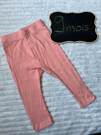 Legging rose Kiabi 9 mois
