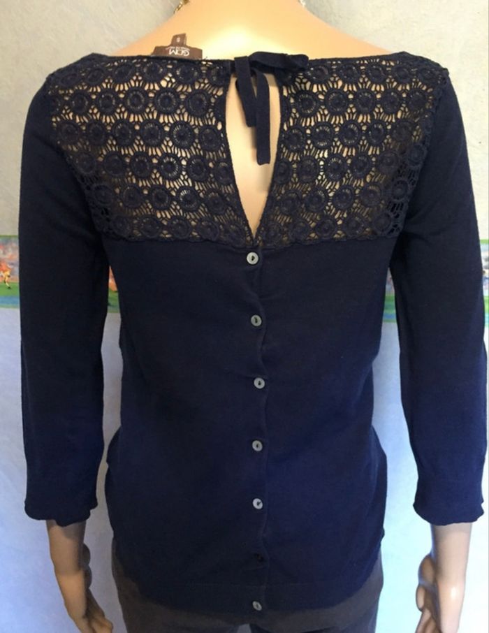 Blouse Grain De Malice Femme Manche 3/4 Taille S 36 Bleu Marine Grain de Malice - photo numéro 2