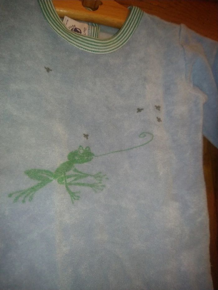 Pyjama bébé garçon grenouillère Petit Bateau 12 mois en très bon état - photo numéro 3