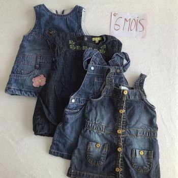 4 robes jean 6 mois