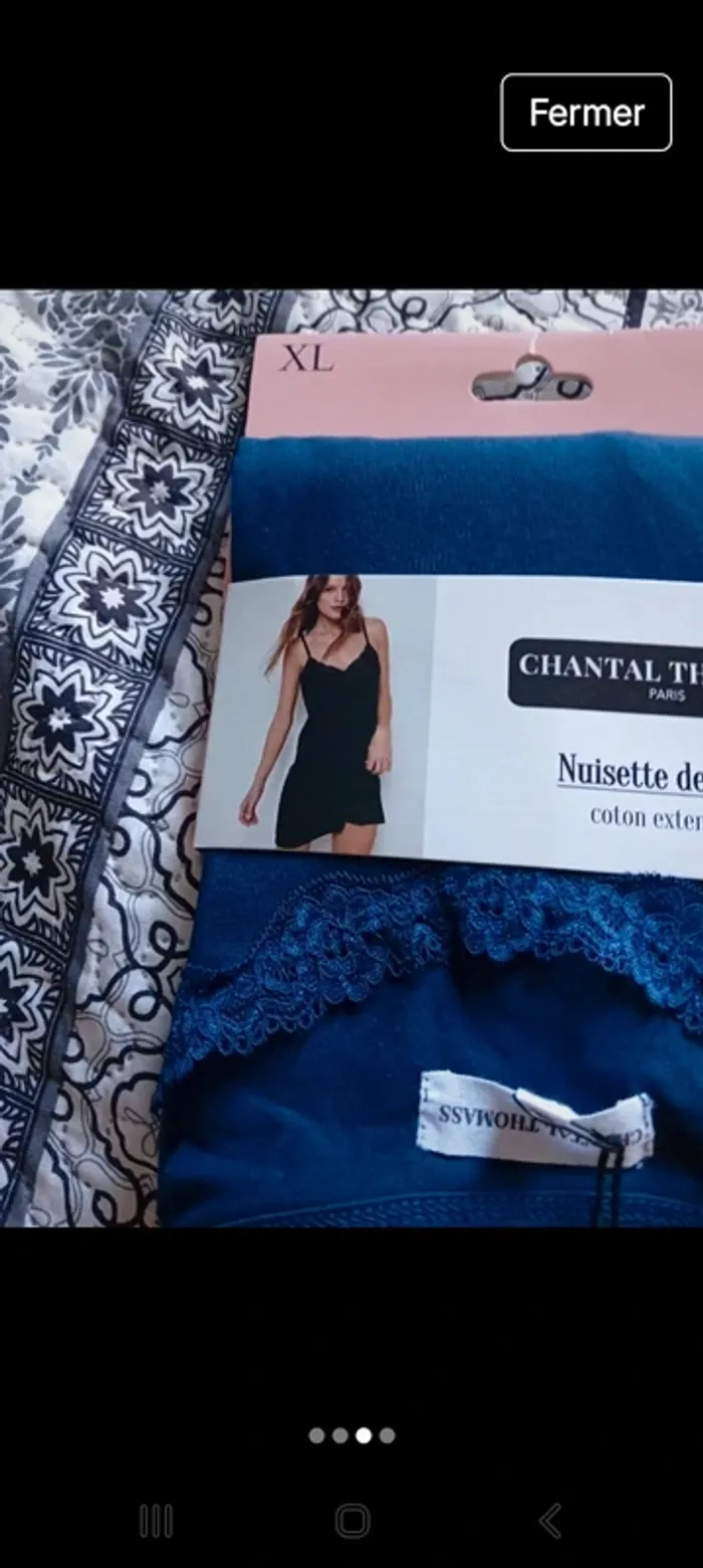 Nuisette dentelle bleu marine prix boutique 40€ - photo numéro 3