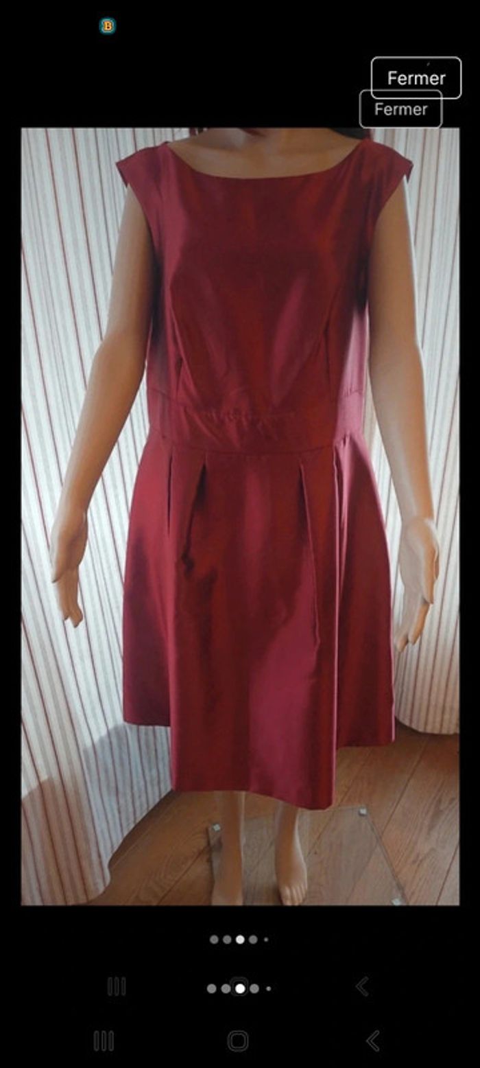 Magnifique Robe rouge bordeaux Esprit fr 44 - photo numéro 3