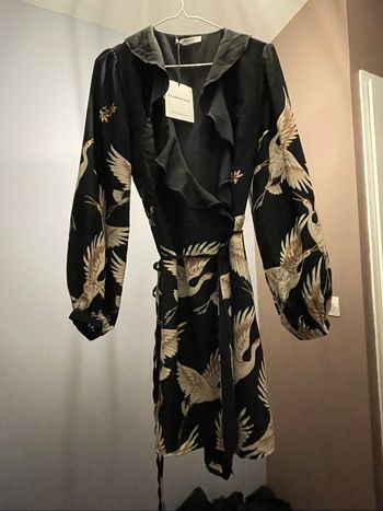 Robe cache coeur moire motif japonisant
