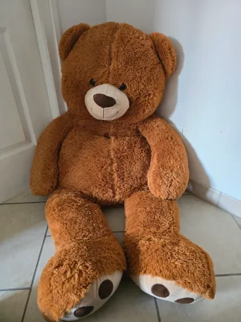 peluche ours marron 135 cm