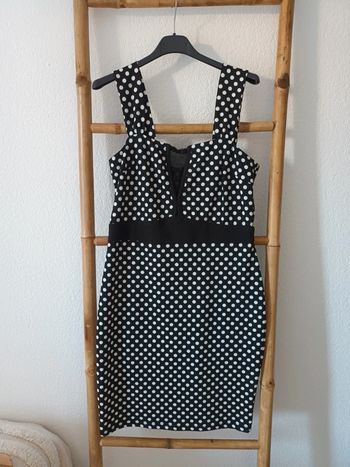 Jolie robe noire à pois Jus d'Orange taille S/M