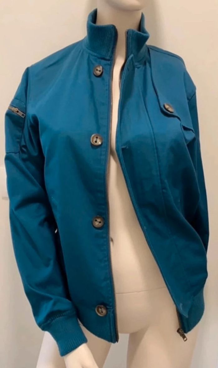 Superbe blouson neuf bleu canard Promod taille 36 - photo numéro 2