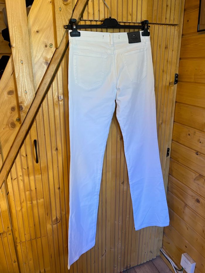 jean femme Versace Jeans Couture blanc, légèrement évasée (bootcut) - photo numéro 4