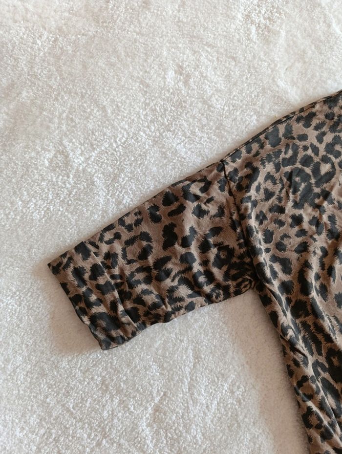 Robe léopard Izzy made in Italy taille unique manches 3/4 coton et élasthanne - photo numéro 6