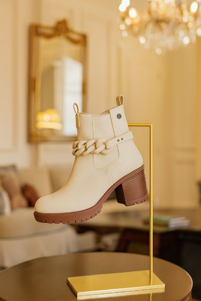 🌹stock limité - bottines chunky 'chaîne nude' lpb - photo numéro 4