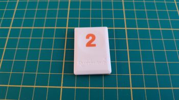 Tuile chiffre 2 deux orange pièce détachée L'original Rummikub chiffres M&M Ventures 2014 #E31