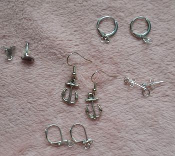 Boucles d'oreilles Ancre Marine