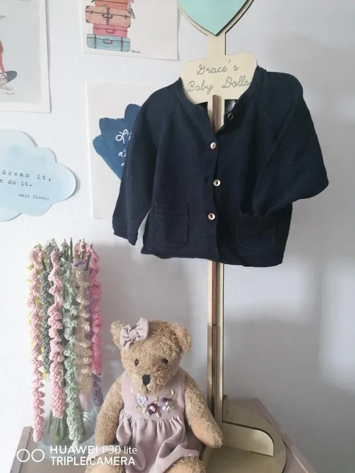 Gilet Zara Girls – 3-6 mois – Marine