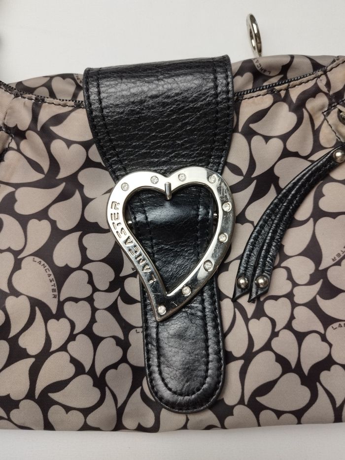 Sac à main Lancaster en tissu motif coeur - photo numéro 2