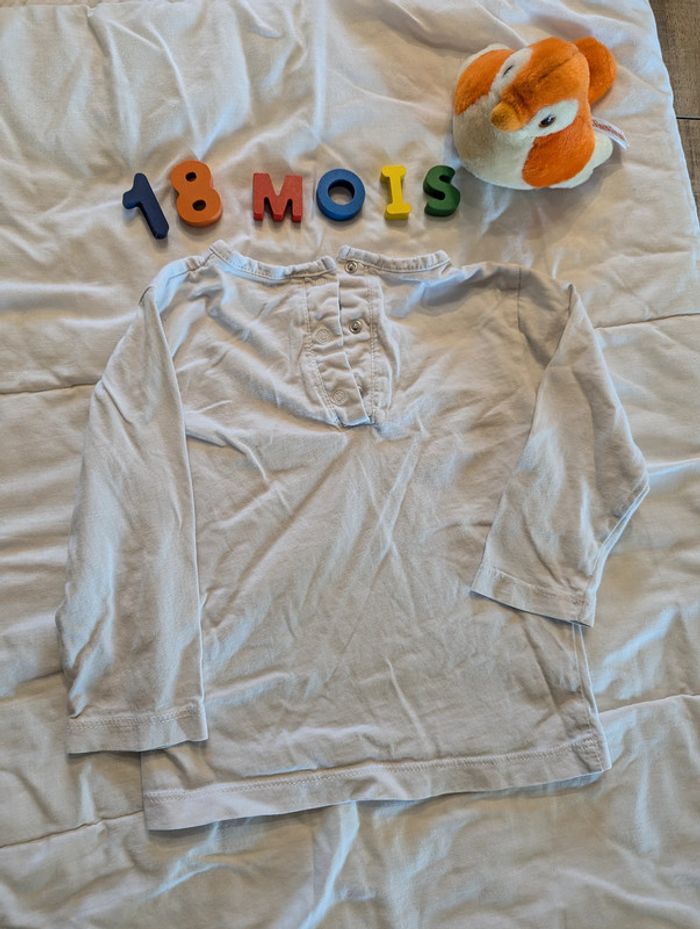 Haut blanc Manches longues Kitchoun - 18 mois - photo numéro 2