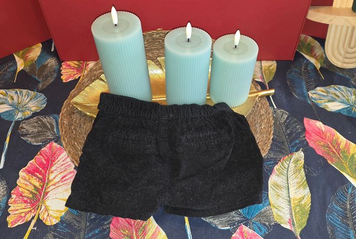 Short noir velours côtelé 36 mois - photo numéro 2