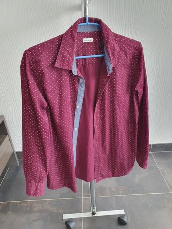 Chemise bordeaux de qualité Verbaudet 