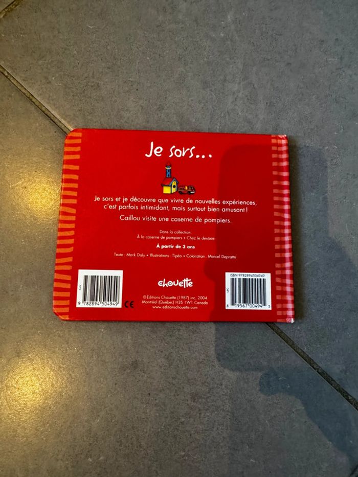 Livre / Album - Caillou à la caserne de pompiers - Chouette - photo numéro 2