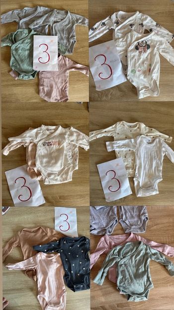 Lot de 14 bodies 3 mois