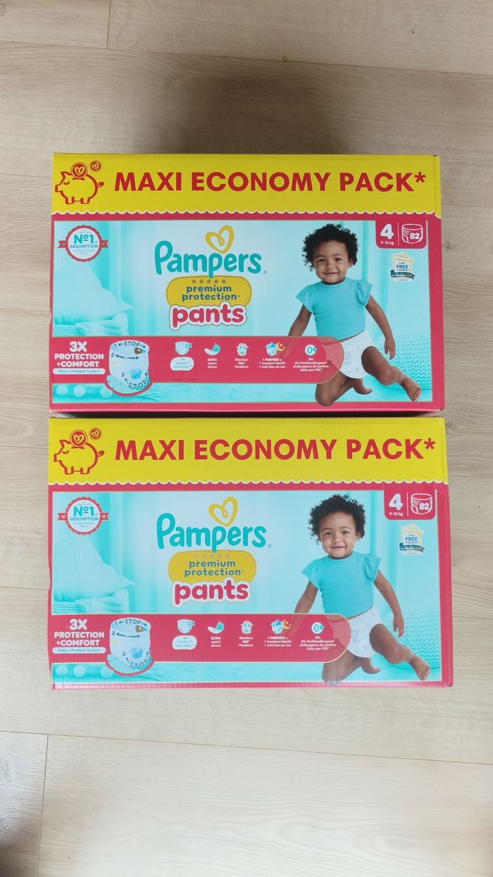 2 maxis economy packs Pampers premium protection pants taille 4