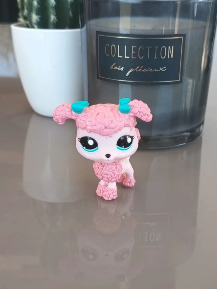 Littlest Pet Shop #1956 pink french poodle dog