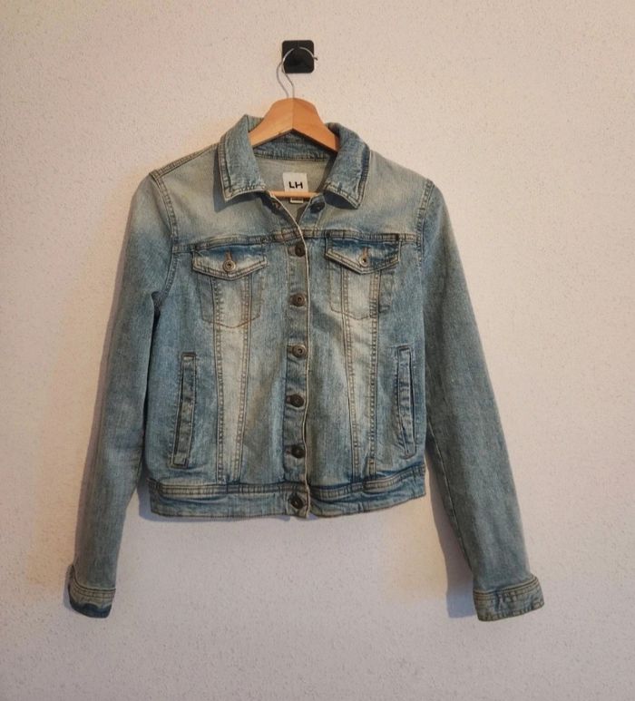 Veste en jean bleu clair – Denim coton stretch – Taille M – Très bon état